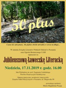 zaproszenie Ławeczka 50 plus